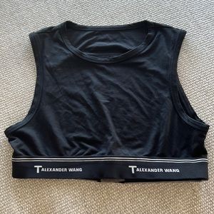 T by Alexander Wang Black Crop Top